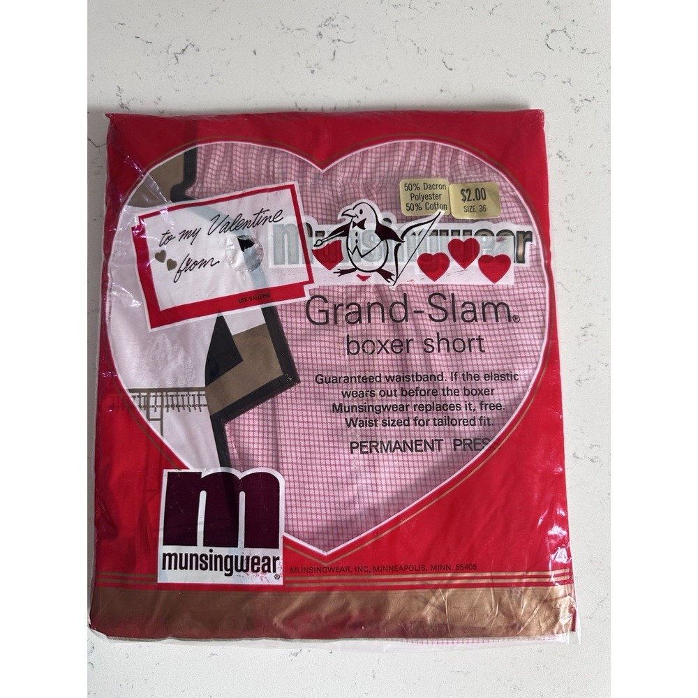 Vintage Munsingwear Grand Slam Boxer Shorts NOS Deadstock Sealed Size 36